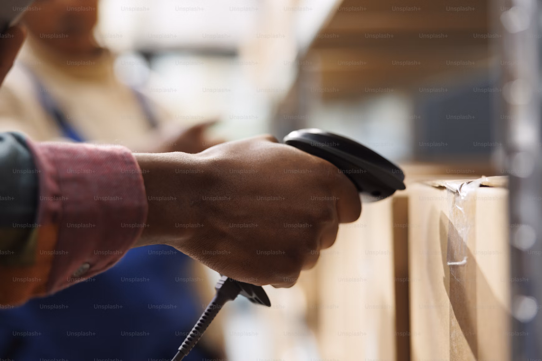 Asset with barcode and QR code for digital tracking