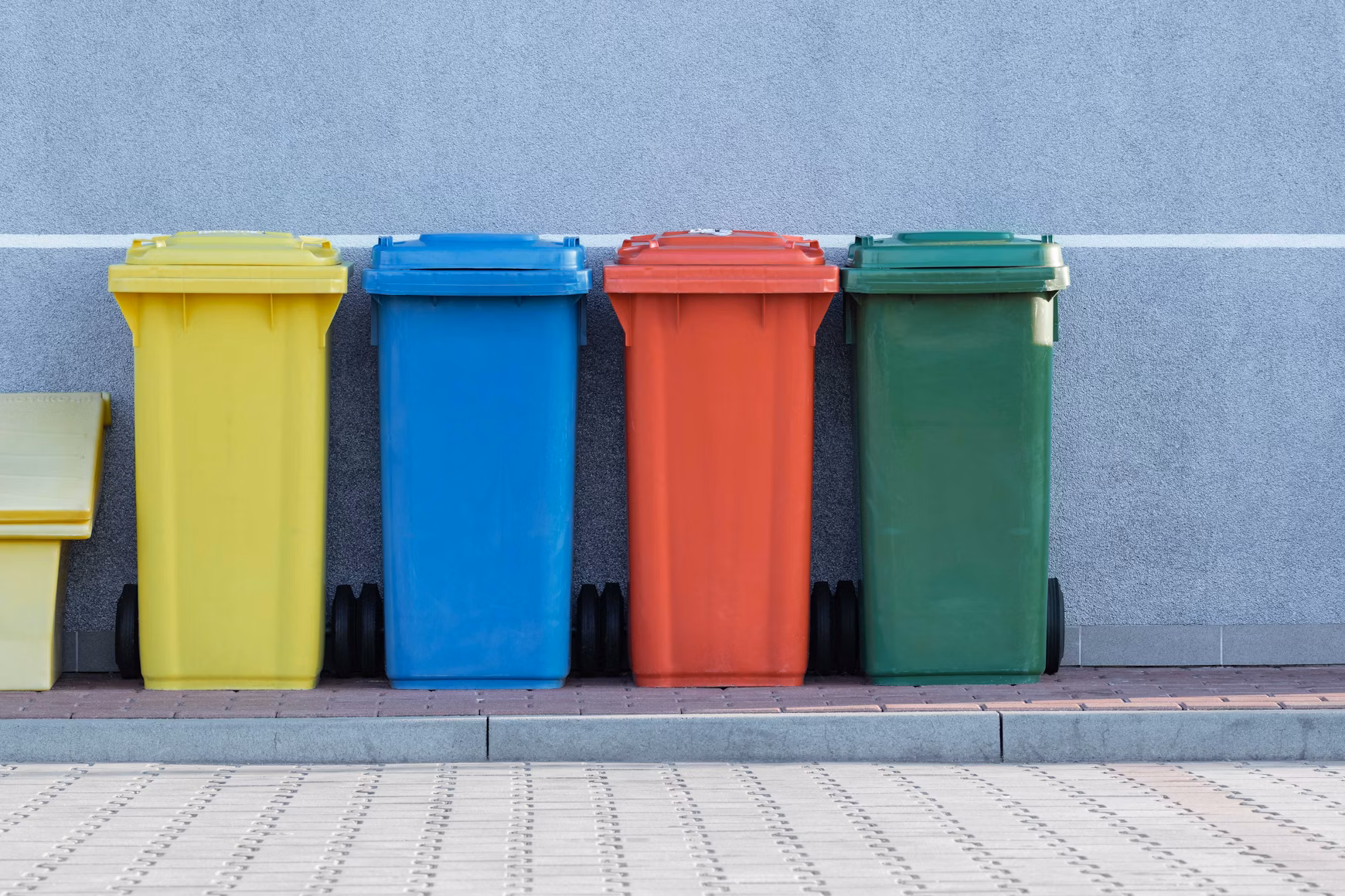 Team sorting and removing office waste onsite